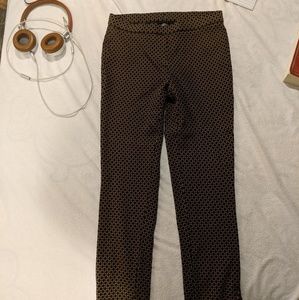 Black/gold work pants.